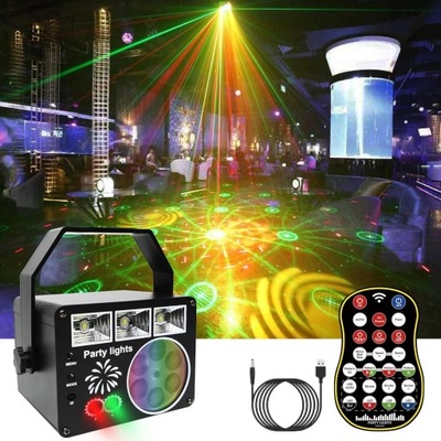 RGB DISCO PARTY LIGHTS LED STAGE LIGHTS Z PILOTEM ZDALNEGO STEROWANIA