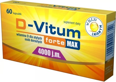 D-Vitum FORTE MAX Witamina D 4000j.m 60 kapsułek