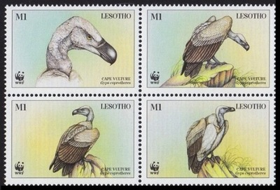 Lesotho 1998 Mi 1276-79 ** WWF Ptak Ptaki