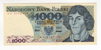 1000 złotych 1975 AA rzadka seria