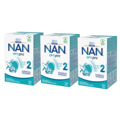 NESTLE NAN OPTIPRO 2 Mleko następne po 2 r. 3 x 650g