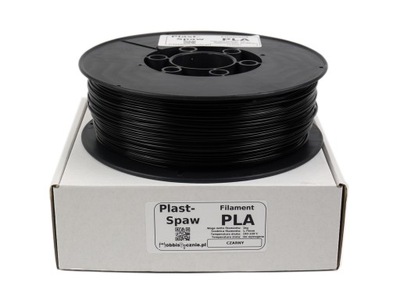 Filament PLA Czarny Plast-Spaw 1kg 1,75mm PlastSpaw Black