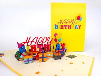 Happy Birthday Kartka 3D Kartka Urodzinowa Prezent Dla Dzieci Wyjątkowa WOW