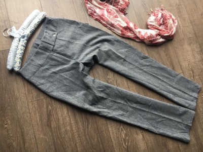 długosz* spodnie eleganckie proste wysokie 40