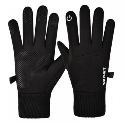 Męskie zimowe rękawiczki do smartfona REK136WZ1XL