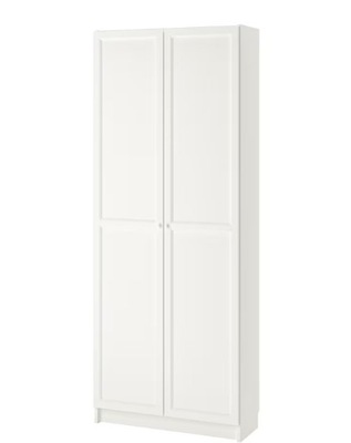 IKEA BILLY - regał z drzwiami biały 80x30x202 cm