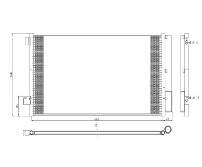 CONDENSADOR DE ACONDICIONADOR FIAT 500X 2015- 68247204AA  