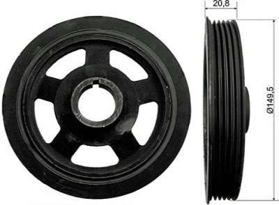 Ina 544 0092 10 шків, wał колінчастий фото №1