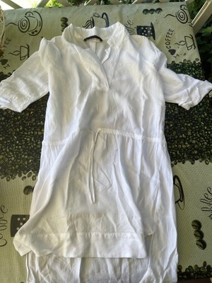 Tunika koszula Zara biała boho m 38