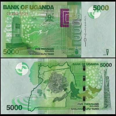 Uganda 5000 Shilling 2019 P-51f UNC