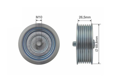 РОЛИК РЕМЕНЯ ПОЛІКЛИНОВОГО INFINITI FX35FX37FX50 08- 14 G37 07- 13 NISSAN P