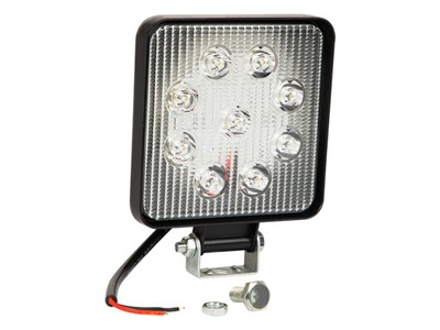 23-260# АВТОМОБИЛЬНАЯ ФАРА РАБОЧАЯ 9 LED (СВЕТОДИОД ) KWADRATOWA 10V-30V 4000K