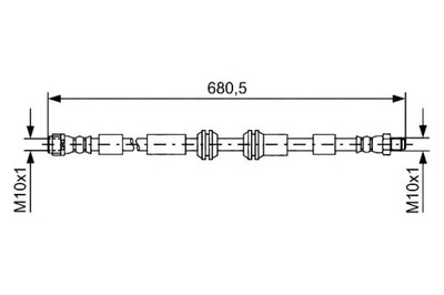 CABLE DE FRENADO ELAST. MERCEDES PARTE DELANTERA W166 X166  