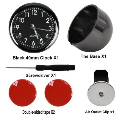 Car Ornaments Luminous Watch Clock Dashboard Decoration Vehicle Auto~80269