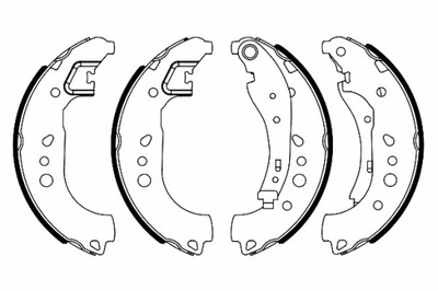 BOSCH ZAPATAS DE TAMBOR DE FRENADO JUEGO RENAULT TWINGO 3 SMART FORFOUR 0.9  