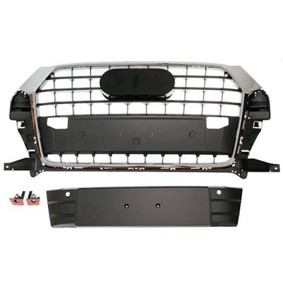 Audi q3 8u 15- lift решётка радиатора радиатора решётка радиатора серая рамка хром фото №1