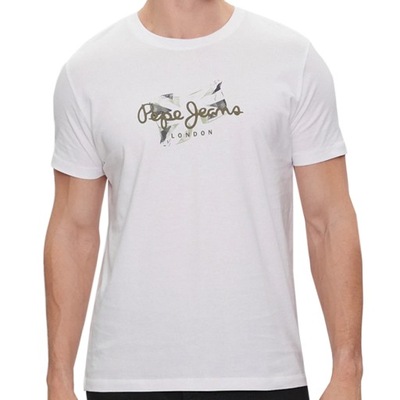 T-shirt Męski PEPE JEANS Count PM509208 Biały