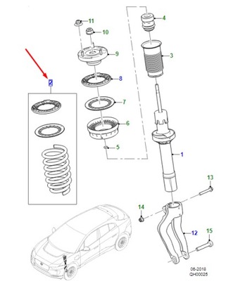 Jaguar i-pace x590 передняя часть правый road spring kit t4k8451 original фото №1