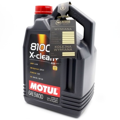 Olej Silnikowy Motul 8100 X-Clean+ C3 5w30 5L