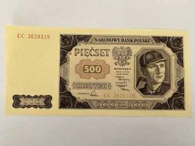 500 złotych 1948 CC PIĘKNY STAN