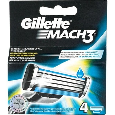 Gillette Mach 3 Wkłady do maszynki 4 sztuki