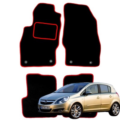 OPEL CORSA D DE FELPA AUTO ALFOMBRILLAS 2007-2014R R  