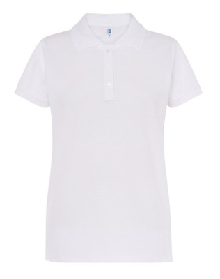 Koszulka Polo -Biała, damska, 100% bawełna, Roz L