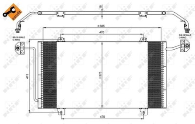 КОНДЕНСАТОР КОНДИЦІОНЕРА OPEL MOVANO 2,8DTI NRF35908