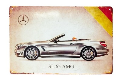 BLACHA TABLICA ozdobna MERCEDES SL AMG 20x30