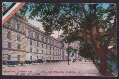 BRESLAU - Wrocław - Koszary - obieg Feldpost 1917