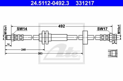 CABLE DE FRENADO ELÁSTICO 24.5112-0492.3  