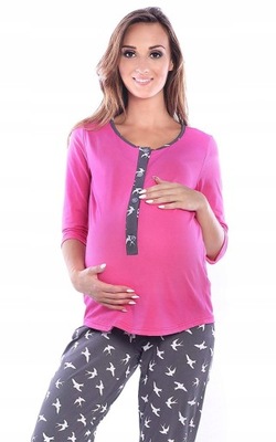 Piżama ciążowa i do karmienia M 52 grafitowa M
