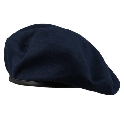 GRANATOWY BERET MĘSKI Z SUKNA WEŁNIANEGO 55 CM S