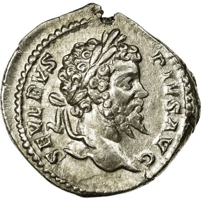 Moneta, Septimius Severus, Denarius, AU(50-53), Sr