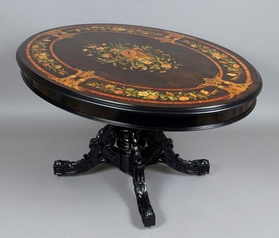 Stół intarsjowany w stylu Napoleona III