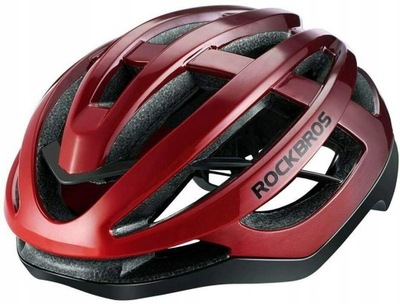 Kask rowerowy szosowy Rockbros 58-63 cm czerwony L