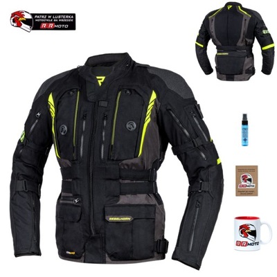 CHAQUETA REBELHORN PATROL BLACK/FLO AMARRILLO REGALO  