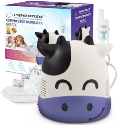 INHALATOR KOMPRESOROWY NEBULIZATOR 2 MASKI DLA DZIECI ROZPYLACZ KRÓWKA