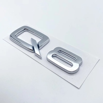 3D ABS BLACK SILVER LETTERS Q2 Q3 Q4 Q5 Q6 Q7 Q8 EMBLEM FOR AUDI Q S~59202  