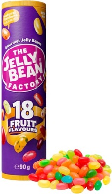 The Jelly Bean Factory Żelki Owocowe Cukierki 18 smaków Fasolki Mix 90g