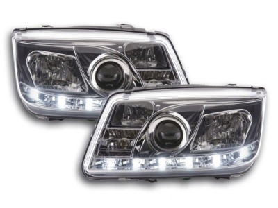 Фонари перед daylight led drl vw bora 98-05 хром фото №1