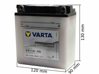 AKUMULIATORIUS VARTA 6N-11A-3A 6N11A3A 