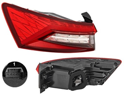 Лампа задняя левая skoda karoq 2016- фото №1