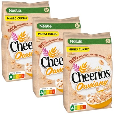 Nestle Cheerios Owsiany Płatki śniadaniowe 3x400g