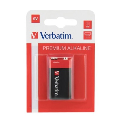 Bateria alkaliczna Verbatim 6LR61 6F22 9V 1-pack