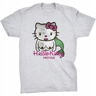 Hello Kitty Koszulka Syrenka Punk Rock Gothic