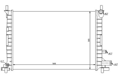 NISSENS РАДИАТОР ДВИГАТЕЛЯ FORD FIESTA FIESTA IV MA