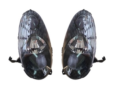 Комплект фары nissan micra k12 2007-2010 чёрные фото №1