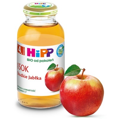 HiPP BIO Sok 100% słodkie jabłka po 4. m-cu, 200ml