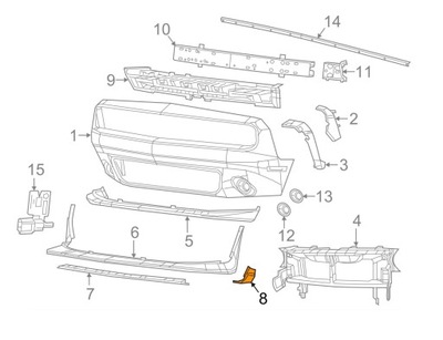 MOUNTING BUMPER DODGE CHALLENGER 68259515AA  